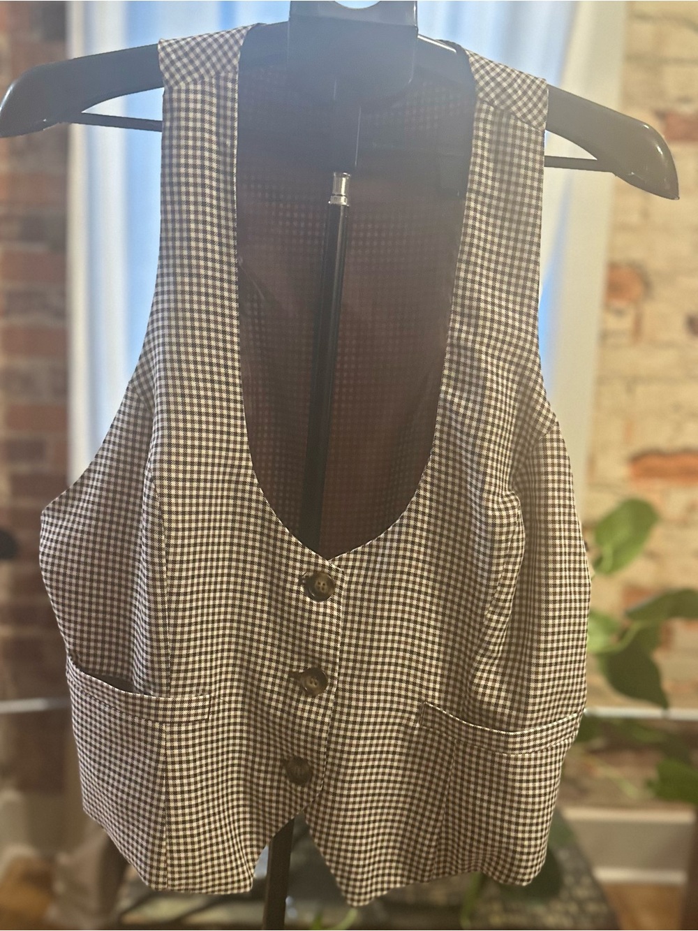 Grace Karin Brown and Black Women’s Tailored Vest